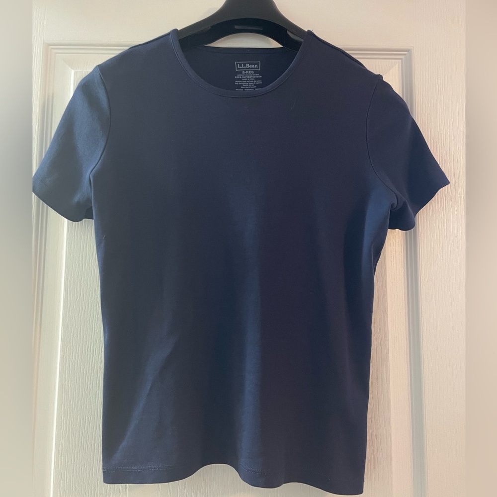 Women’s L.L. Bean Navy Crewneck Short Sleeve Tee